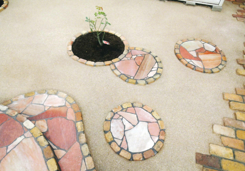 溝口造園・庭・アプローチ・石畳・敷石・おしゃれ・洋風,和モダン