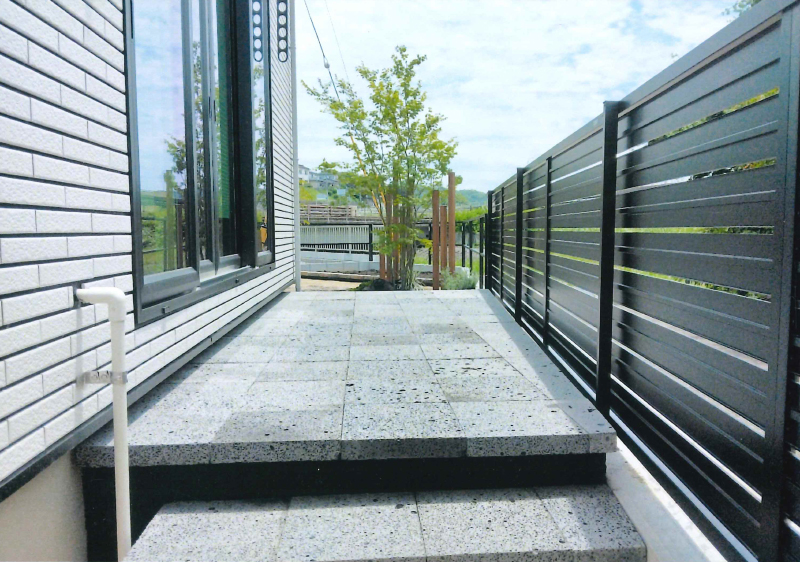 溝口造園・庭・アプローチ・石畳・敷石・おしゃれ・洋風,和モダン