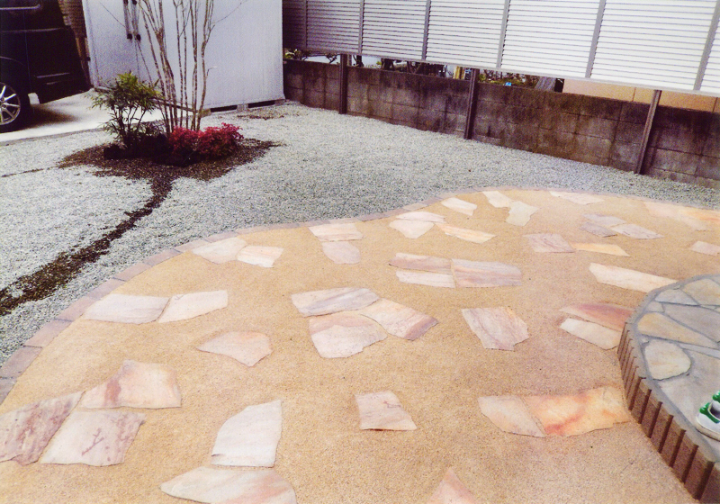 溝口造園　庭・石畳・テラス・敷石・洋風・煉瓦